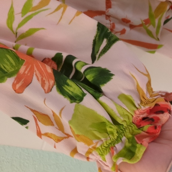 Style&co Boho Tiered Peasant Floral print Oversized Loose Fit blouse XL - Picture 4 of 10